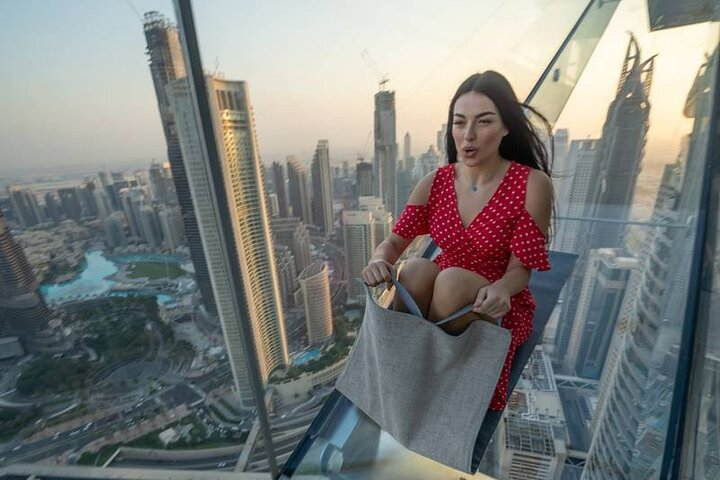 Experience breathtaking views at the Sky Views Observation Deck where you can glide down the exhilarating glass slide and take in the stunning Dubai skyline from incredible heights.